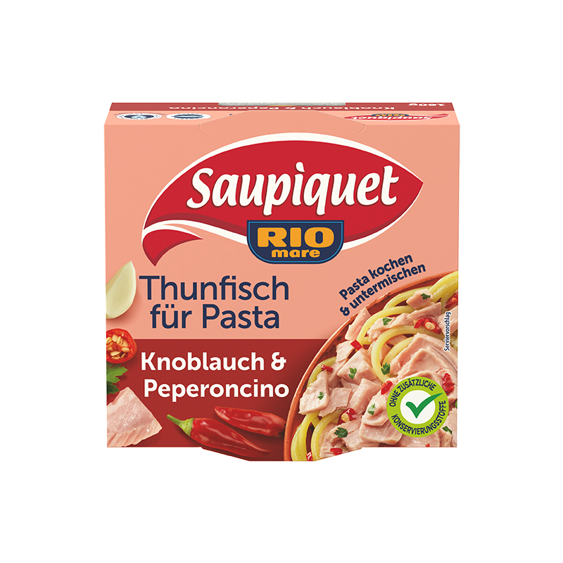 saupiquet-thunfisch-f-r-pasta-knoblauch-peperoncino-w-rzige-pasta-sauce image 1