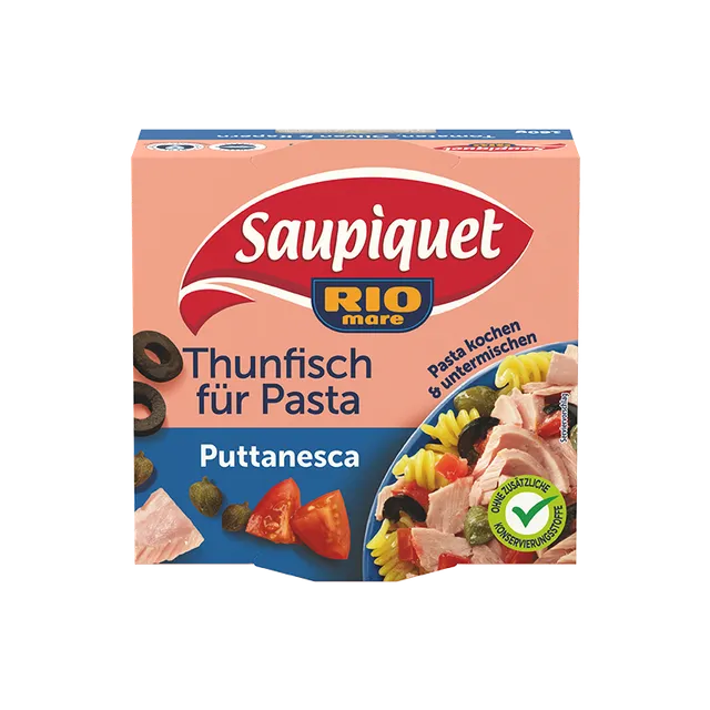 saupiquet-thunfisch-f-r-pasta-puttanesca-mit-oliven-kapern-und-tomate image 1