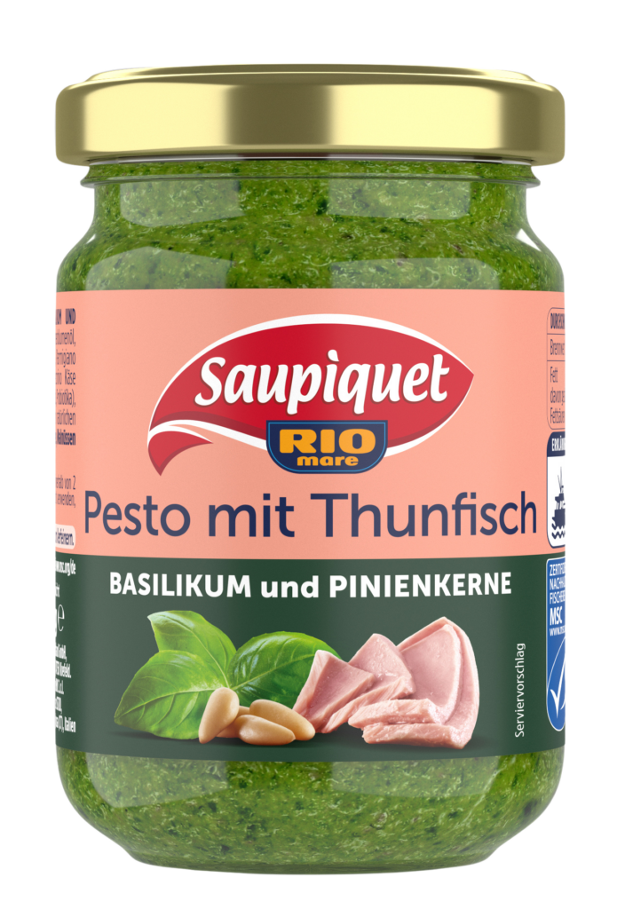 saupiquet-pesto-mit-thunfisch-basilikum-und-pinienkerne image 1