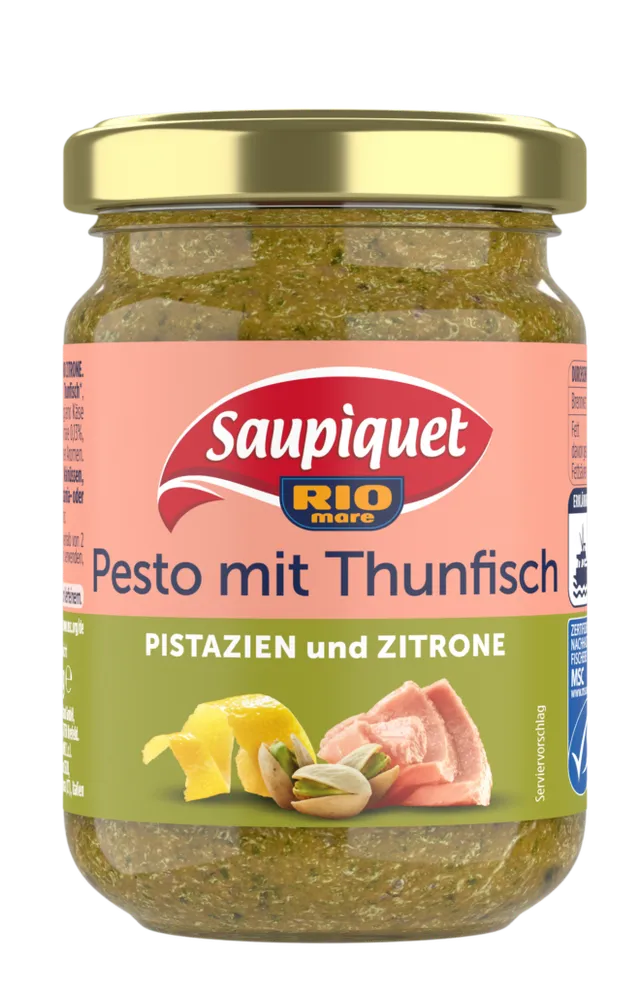 saupiquet-pesto-mit-thunfisch-pistazien-und-zitrone-msc-pasta-sauce image 1
