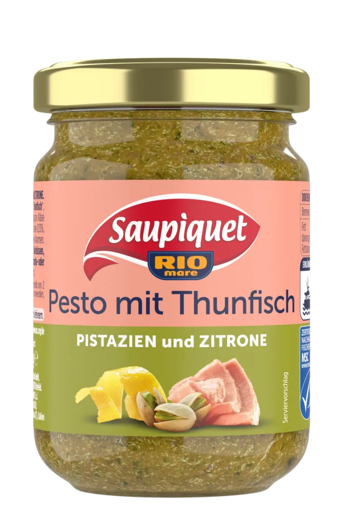 saupiquet-pesto-mit-thunfisch-pistazien-und-zitrone-msc-pasta-sauce image 1