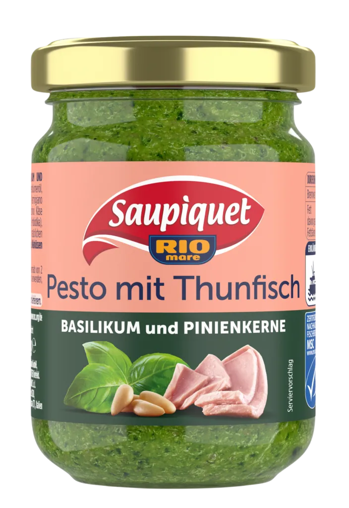 saupiquet-pesto-mit-thunfisch-basilikum-und-pinienkerne image 1